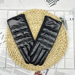 Winter Women Fashion Luxury Waterproof Keep Warm Touch Screen Plus Fleece Down Cloth Suede Soft Gloves Elasticity