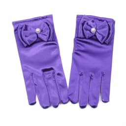 Elastic Girl Etiquette Performance Glove Satin Pearl Flower Lace Bow Short Children Princess Wedding Dress Dance Mitten L44