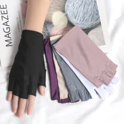 1 Pair Black Summer Half Fingers Gloves Breathable Thin Semi-Finger Driving Women Sunscreen Fingerless Elasticity Work Mittens