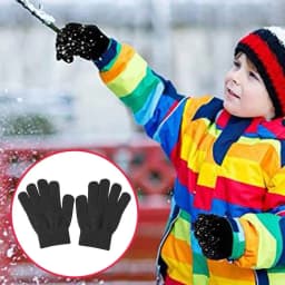 New 1-4Y Kids Gloves Winter Baby Plush Coral Gloves Toddler Full Fingers Cute Mittens Warm Windproof Glove For Boys Girls