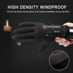 1 Pairs Winter Gloves Mens Touchscreen Non-Slip Unisex Waterproof Windproof Warm Cycling Cold Gloves Fashion Zipper Sports Glove
