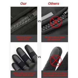 1 Pairs Winter Gloves Mens Touchscreen Non-Slip Unisex Waterproof Windproof Warm Cycling Cold Gloves Fashion Zipper Sports Glove