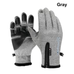 1 Pairs Winter Gloves Mens Touchscreen Non-Slip Unisex Waterproof Windproof Warm Cycling Cold Gloves Fashion Zipper Sports Glove