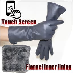 Women's Sheepskin Gloves Long 100% Genuine Leather Gloves Long Sleeve Over Elbow Arm Guard Warm Flannel Lining Autumn and Winter