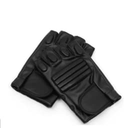 Men's Black PU Leather Gym Glove Sport Fitness Cycling Glove Half Finger Driving Glove Guantes Luvas G141