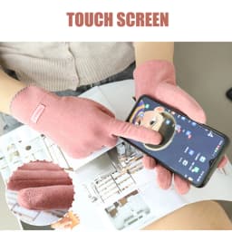 New Grace Fashion Lady Gloves Women Winter Vintage Touch Screen Warm Windproof Cycling Driving Full Finger Glove Mittens G058