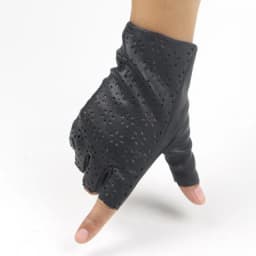 Fashion Female Thin Breathable PU Leather Punk Hip Hop Pole Dance Mitten Women Half Finger Driving Nightclub Show Gloves A74