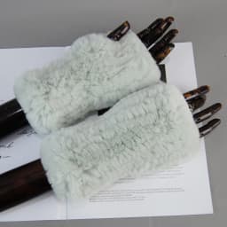New Arrival Female Natural Rabbit Fur Gloves Knitted Warm Real Rex Rabbit Fur Mittens Women Winter Outdoor Rex Rabbit Fur Gloves