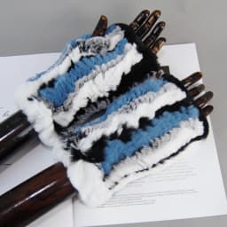 New Arrival Female Natural Rabbit Fur Gloves Knitted Warm Real Rex Rabbit Fur Mittens Women Winter Outdoor Rex Rabbit Fur Gloves