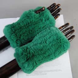 New Arrival Female Natural Rabbit Fur Gloves Knitted Warm Real Rex Rabbit Fur Mittens Women Winter Outdoor Rex Rabbit Fur Gloves