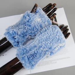 New Arrival Female Natural Rabbit Fur Gloves Knitted Warm Real Rex Rabbit Fur Mittens Women Winter Outdoor Rex Rabbit Fur Gloves