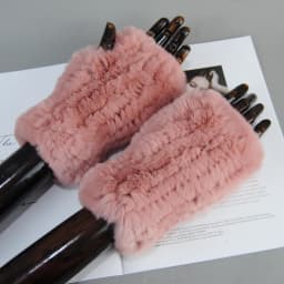 New Arrival Female Natural Rabbit Fur Gloves Knitted Warm Real Rex Rabbit Fur Mittens Women Winter Outdoor Rex Rabbit Fur Gloves