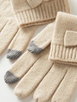 100% Cashmere Knitted Gloves Touchscreen Finger For Women Autumn Winter Thick Cable Warm Wrist Length Classic Female Mitten