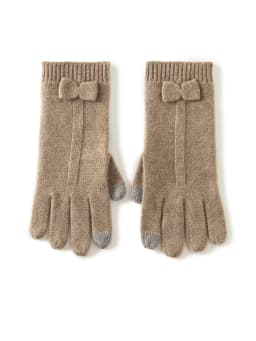 100% Cashmere Knitted Gloves Touchscreen Finger For Women Autumn Winter Thick Cable Warm Wrist Length Classic Female Mitten