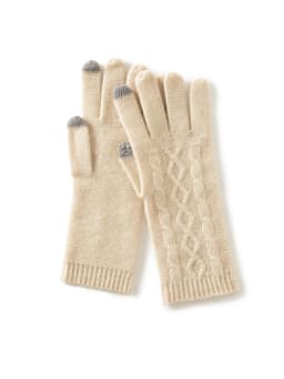 100% Cashmere Knitted Gloves Touchscreen Finger For Women Autumn Winter Thick Cable Warm Wrist Length Classic Female Mitten