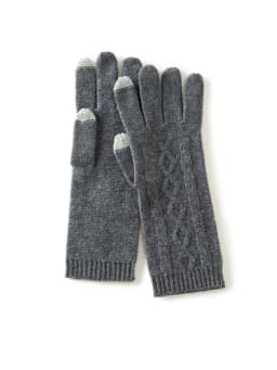 100% Cashmere Knitted Gloves Touchscreen Finger For Women Autumn Winter Thick Cable Warm Wrist Length Classic Female Mitten