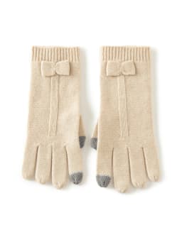 100% Cashmere Knitted Gloves Touchscreen Finger For Women Autumn Winter Thick Cable Warm Wrist Length Classic Female Mitten