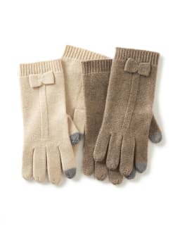 100% Cashmere Knitted Gloves Touchscreen Finger For Women Autumn Winter Thick Cable Warm Wrist Length Classic Female Mitten