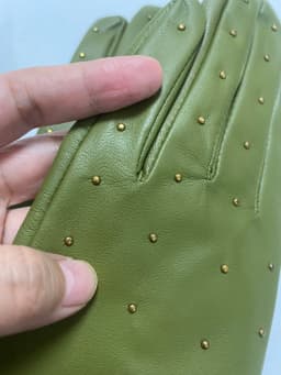 Women's Spring Autumn Natural Sheepskin Leather Gloves Female Genuine Leather Punk Style Rivet Motorcycle Driving Gloves R755