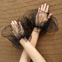 1 Pair Spring Summer Sexy Party Lace Gloves Women Sunscreen Short Gloves Fingerless Driving Gloves Half Finger Mittens Elastic