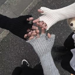 New 1Pair Punk Broken Slit Gothic Unisex Glove Fingerless Cuff Ninja Sport Hole Mitten Cool Women Men Hollow Out Rock Gloves