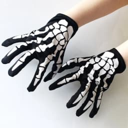 Short Halloween Ghost Gloves Halloween cosplay Skeleton Performance Gloves Performance Prop Bones