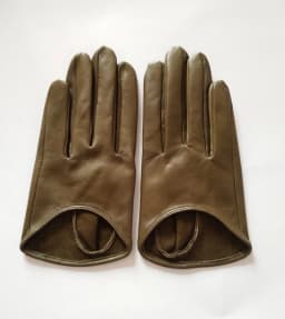 2025 Half Palm Glove Street Fashion Driving Gloves Genuine Real Goat Leather Gloves Women Fashion Short Mittens G621
