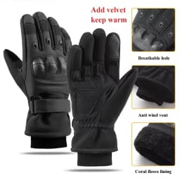 Men's Outdoor Winter Warm Thermal Motorcycle Gloves Full Finger Touch Screen Compatible Tactical Military Combat  Protective