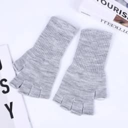 Winter Half Finger Fingerless Gloves Unisex Outdoor Mittens Women Men Warm Knit Wrist Gloves Elastic Comfort Workout Sports
