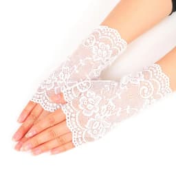 Elegant Female Fingerless Anti-UV Driving Mittens Summer Women Long Elasticity Sleeve Sunscreen Cycling Sexy Lace Sun Gloves K9