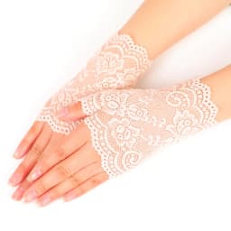 Elegant Female Fingerless Anti-UV Driving Mittens Summer Women Long Elasticity Sleeve Sunscreen Cycling Sexy Lace Sun Gloves K9