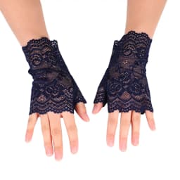 Elegant Female Fingerless Anti-UV Driving Mittens Summer Women Long Elasticity Sleeve Sunscreen Cycling Sexy Lace Sun Gloves K9