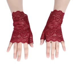 Elegant Female Fingerless Anti-UV Driving Mittens Summer Women Long Elasticity Sleeve Sunscreen Cycling Sexy Lace Sun Gloves K9