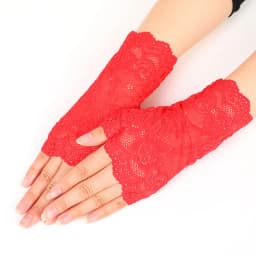 Elegant Female Fingerless Anti-UV Driving Mittens Summer Women Long Elasticity Sleeve Sunscreen Cycling Sexy Lace Sun Gloves K9