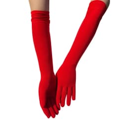 2022 New 54CM Women Long Autumn Winter Warm Black Evening Dress Etiquette Gloves Retro Style Banquet Accessories Elasticity Gift