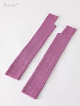 Winter Women Wool Long Mitts 40cm 50cm 60cm Fine Knitted Fingerless Gloves Y2k Thermal Gloves Semi Finger Lengthen Arm Warmers