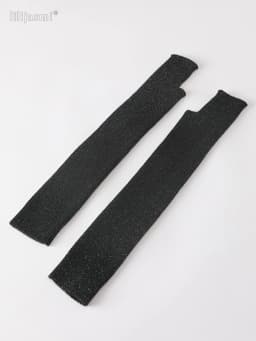 Winter Women Wool Long Mitts 40cm 50cm 60cm Fine Knitted Fingerless Gloves Y2k Thermal Gloves Semi Finger Lengthen Arm Warmers