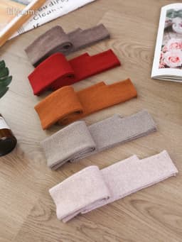 Winter Women Wool Long Mitts 40cm 50cm 60cm Fine Knitted Fingerless Gloves Y2k Thermal Gloves Semi Finger Lengthen Arm Warmers