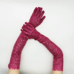60cm Women Long Sequins Gloves Retro Style Fashion Personality Opera Prom Cosplay Stage Performance Elasticity Thin