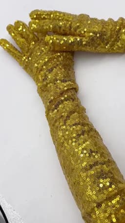 60cm Women Long Sequins Gloves Retro Style Fashion Personality Opera Prom Cosplay Stage Performance Elasticity Thin