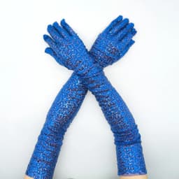 60cm Women Long Sequins Gloves Retro Style Fashion Personality Opera Prom Cosplay Stage Performance Elasticity Thin