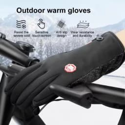 Windproof Warm Gloves For Winter Anti Slip Silicon Touch Screen Full Finger Cold-proof Bicycle Cycling Touchscreen Sport Gloves