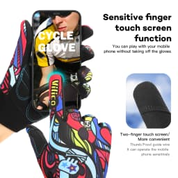 Riding Gloves Road Bikes Shock-Absorbing Anti Slip Wear-Resistant Touch Screen Sports Mountain Bike Gloves Halloween Gift Gloves