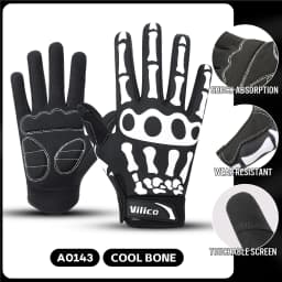 Riding Gloves Road Bikes Shock-Absorbing Anti Slip Wear-Resistant Touch Screen Sports Mountain Bike Gloves Halloween Gift Gloves