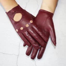 New Style Sheepskin Gloves Women Leather Thin Single Layer Unlined Hollow Breathable Riding Motorcycle Gloves Spring and Summer