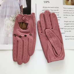 New Style Sheepskin Gloves Women Leather Thin Single Layer Unlined Hollow Breathable Riding Motorcycle Gloves Spring and Summer
