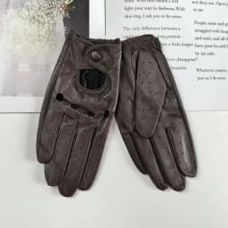 New Style Sheepskin Gloves Women Leather Thin Single Layer Unlined Hollow Breathable Riding Motorcycle Gloves Spring and Summer