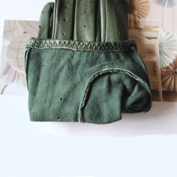 New Style Sheepskin Gloves Women Leather Thin Single Layer Unlined Hollow Breathable Riding Motorcycle Gloves Spring and Summer