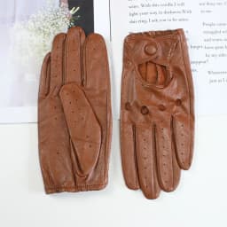 New Style Sheepskin Gloves Women Leather Thin Single Layer Unlined Hollow Breathable Riding Motorcycle Gloves Spring and Summer