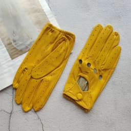 New Style Sheepskin Gloves Women Leather Thin Single Layer Unlined Hollow Breathable Riding Motorcycle Gloves Spring and Summer